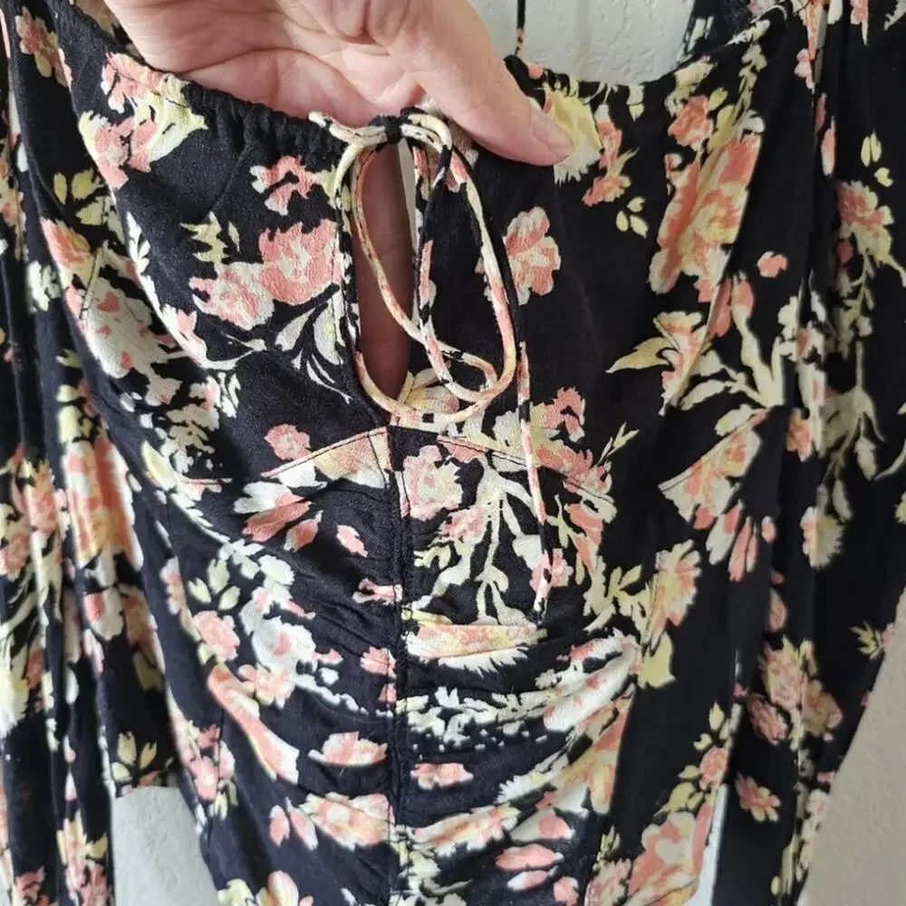 NWT Free People Hillary Printed Top